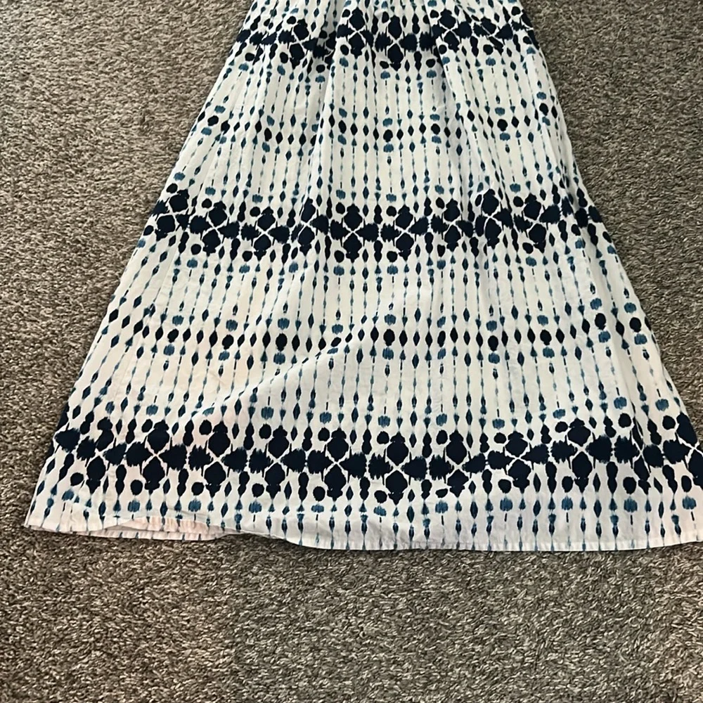 Halter style cut out maxi dress in shades of blue and white size XS women’s - Picture 7 of 8